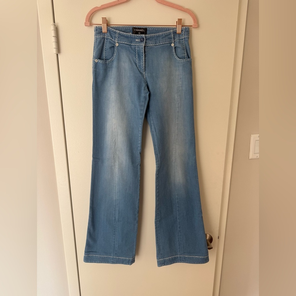 Authentic Chanel Women's Blue Jeans - Size 36